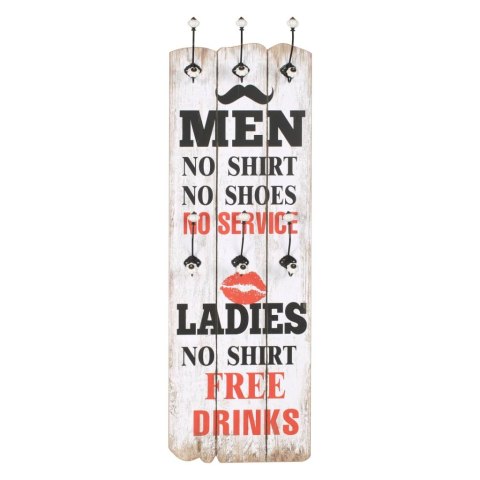 WIESZAK NAŚCIENNY NA OKRYCIA WIERZCHNIE 120X40CM MEN LADIES