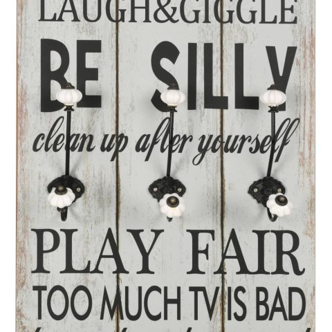 WIESZAK NAŚCIENNY NA OKRYCIA WIERZCHNIE 120X40CM THANK YOU