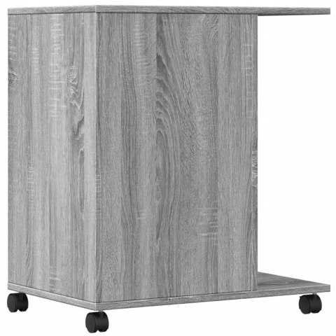 SZAFKA REGAŁ STOJAK POD DRUKARKĘ Z KÓŁKAMI SZARY DĄB SONOMA 60X40X68,5CM