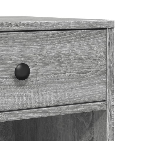 SZAFKA REGAŁ STOJAK POD DRUKARKĘ Z KÓŁKAMI SZARY DĄB SONOMA 60X40X68,5CM