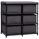 SZAFKA Z 6 SZUFLADAMI 55X29X55CM SZARA STAL