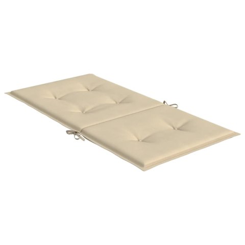 PODUSZKI NA KRZESŁA OGRODOWE 6 SZT. BEŻOWE 100X50X3CM