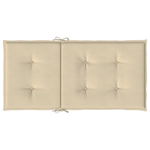 PODUSZKI NA KRZESŁA OGRODOWE 6 SZT. BEŻOWE 100X50X3CM