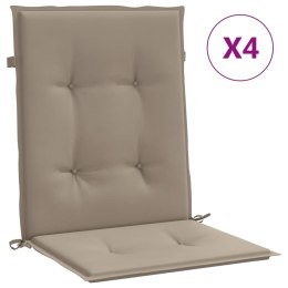 PODUSZKI NA KRZESŁA OGRODOWE 4 SZT. TAUPE 100X50X3CM