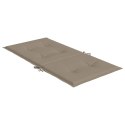 PODUSZKI NA KRZESŁA OGRODOWE 4 SZT. TAUPE 100X50X3CM