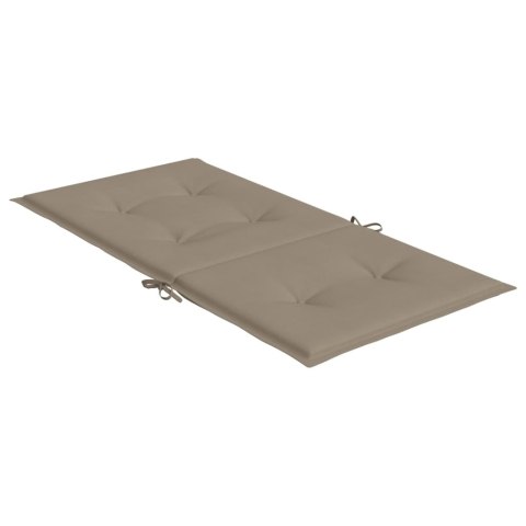 PODUSZKI NA KRZESŁA OGRODOWE 4 SZT. TAUPE 100X50X3CM