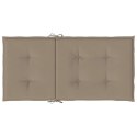 PODUSZKI NA KRZESŁA OGRODOWE 4 SZT. TAUPE 100X50X3CM