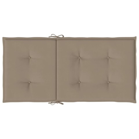 PODUSZKI NA KRZESŁA OGRODOWE 4 SZT. TAUPE 100X50X3CM