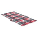 PODUSZKI NA KRZESŁA OGRODOWE 6 SZT. CZERWONA KRATA 100X50X3CM