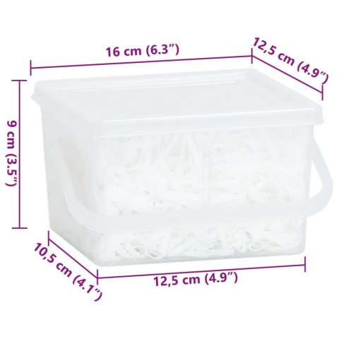 GUMKI DO GRZYWY I OGONA KONIA 2500 SZT. CZARNE SILIKONOWE