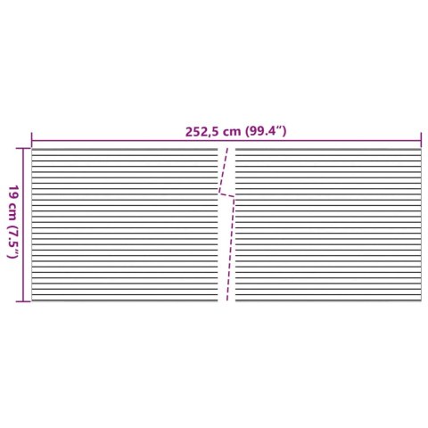 OSŁONY NA OGRODZENIE 10 SZT. 252,5X19CM SZARE PVC