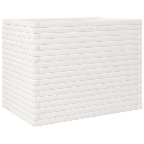 DONICA OGRODOWA BIAŁA 90X60X68,5CM LITE DREWNO SOSNOWE