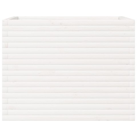 DONICA OGRODOWA BIAŁA 90X60X68,5CM LITE DREWNO SOSNOWE