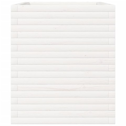 DONICA OGRODOWA BIAŁA 90X60X68,5CM LITE DREWNO SOSNOWE