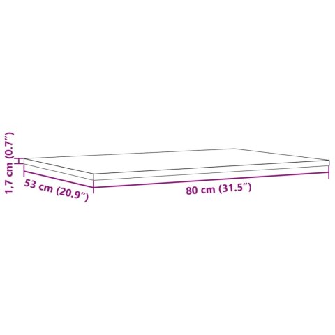 BLATY DO STOŁU 3 SZT. 80X53X1,7CM PROSTOKĄTNE SOSNOWE