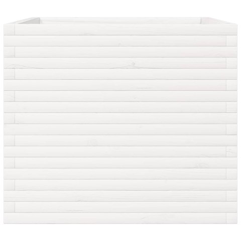 DONICA OGRODOWA BIAŁA 80X80X68,5CM LITE DREWNO SOSNOWE