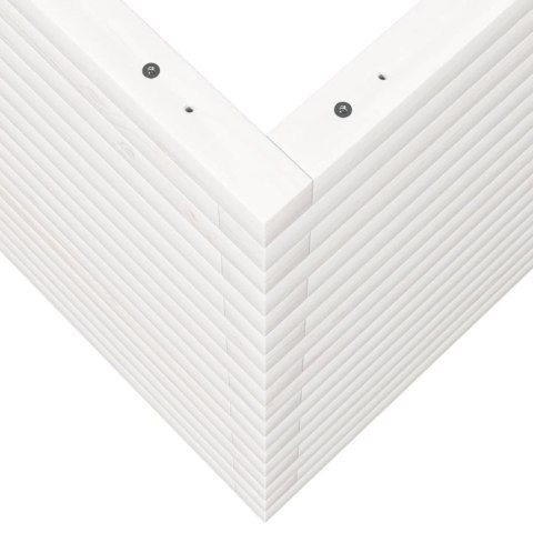 DONICA OGRODOWA BIAŁA 80X80X68,5CM LITE DREWNO SOSNOWE