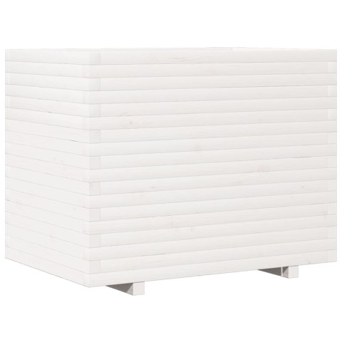 DONICA OGRODOWA BIAŁA 90X60X72,5CM LITE DREWNO SOSNOWE