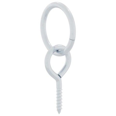 KÓŁKA UWIĄZOWE ZE ŚRUBAMI OCZKOWYMI 3 SZT. SREBRNE STALOWE