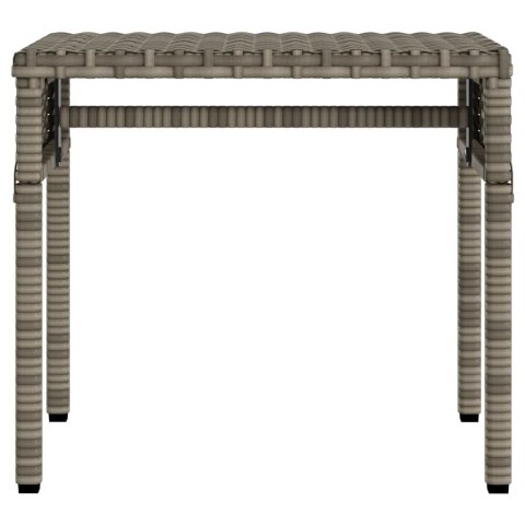 LEŻANKA OGRODOWA Z ZADASZENIEM I STOLIKIEM SZARA POLIRATTAN
