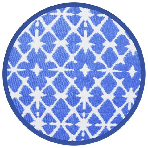 DYWAN NA ZEWNĄTRZ NIEBIESKO-BIAŁY Ø160CM PP