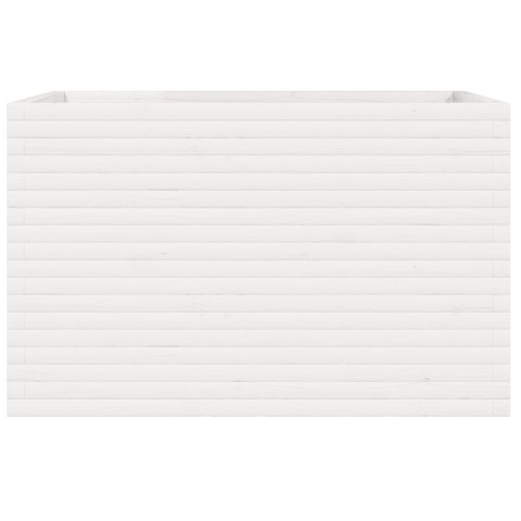 DONICA OGRODOWA BIAŁA 110X60X68,5CM LITE DREWNO SOSNOWE