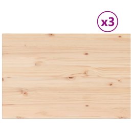 BLATY DO STOLIKA 3 SZT. 80X53X2,5CM PROSTOKĄTNE SOSNOWE