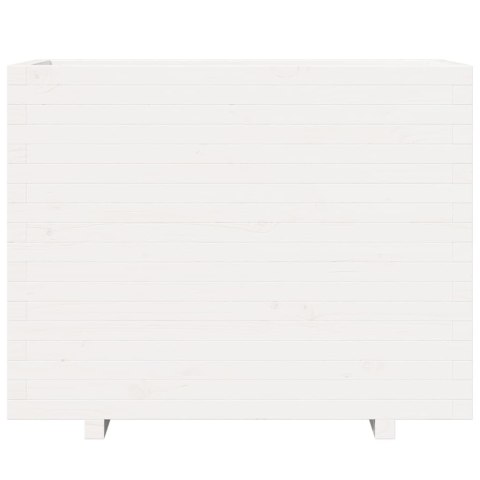 DONICA OGRODOWA BIAŁA 90X40X72,5CM LITE DREWNO SOSNOWE