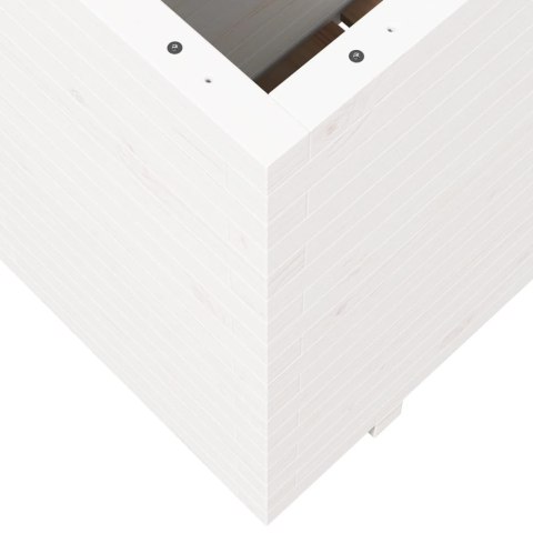 DONICA OGRODOWA BIAŁA 90X40X72,5CM LITE DREWNO SOSNOWE