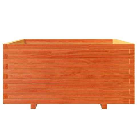 DONICA OGRODOWA WOSKOWY BRĄZ 100X100X49,5CM DREWNO SOSNOWE