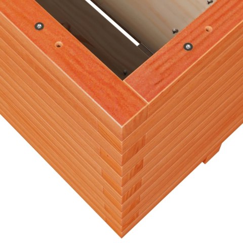 DONICA OGRODOWA WOSKOWY BRĄZ 100X100X49,5CM DREWNO SOSNOWE