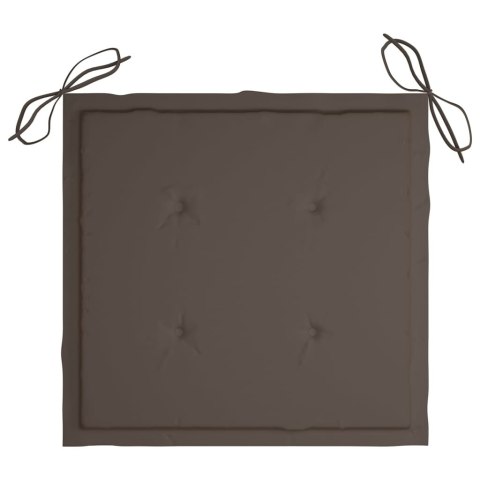 PODUSZKI NA KRZESŁA OGRODOWE 4 SZT. TAUPE 40X40X3CM