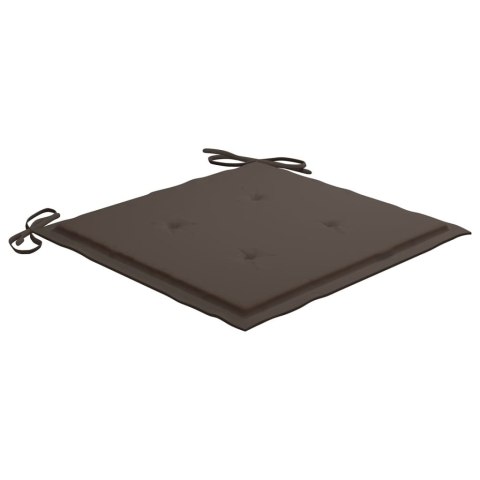 PODUSZKI NA KRZESŁA OGRODOWE 4 SZT. TAUPE 40X40X3CM