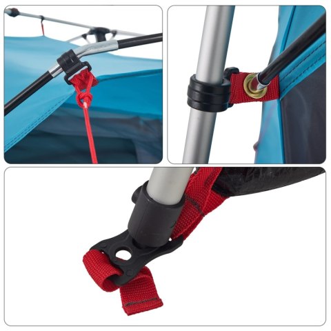 NAMIOT RODZINNY KABINOWY 4-OS NIEBIESKI SZYBKIE ROZKŁADANIE