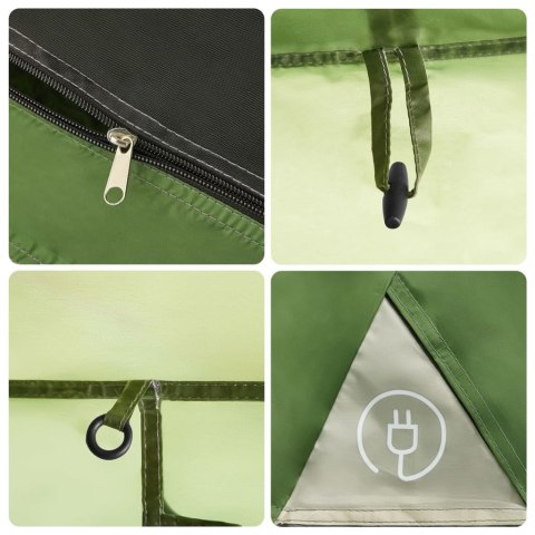 NAMIOT RODZINNY 9-OS 563X328CM PRZEDSIONEK SZYBKI MONTAŻ WODOODPORNY ZIELONY