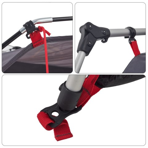 NAMIOT RODZINNY KABINOWY 4-OS. SZARO-POMARAŃCZOWY