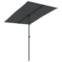 PARASOL OGRODOWY NA SŁUPKU ALUMINIOWYM 2X1,5M ANTRACYTOWY