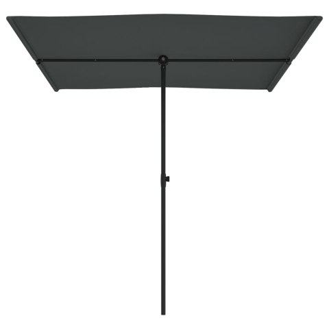 PARASOL OGRODOWY NA SŁUPKU ALUMINIOWYM 2X1,5M ANTRACYTOWY