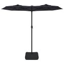 PARASOL OGRODOWY PODWÓJNY Z LED CZARNY 316X240CM