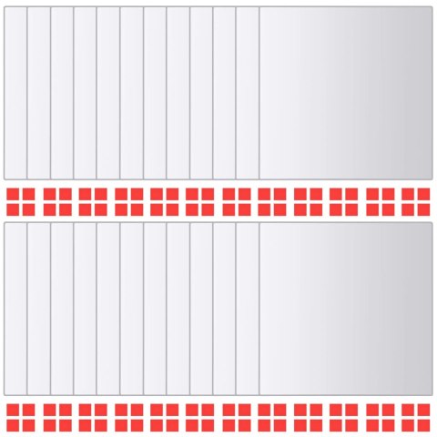 PŁYTKI LUSTRZANE 48 SZT. KWADRATOWE SZKLANE