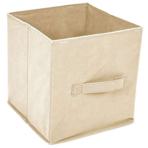 SZAFKA Z 4 KOSZAMI Z TKANINY KREMOWA 63X30X71CM STAL