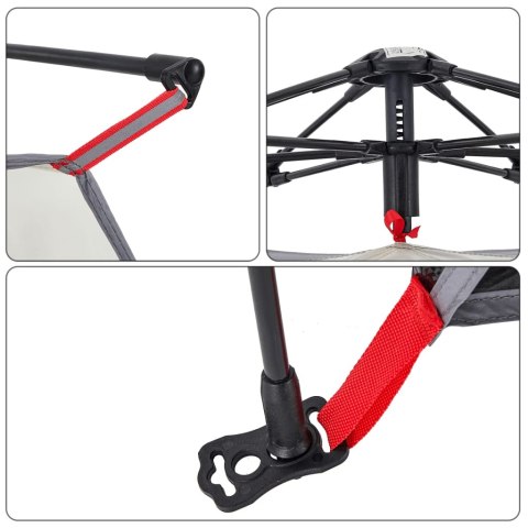 NAMIOT PLAŻOWY 2-OS. SZARY WODOSZCZELNY