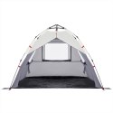 NAMIOT PLAŻOWY 3-OS. SZARY SZYBKIE ROZKŁADANIE WODOSZCZELNY