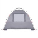 NAMIOT PLAŻOWY 3-OS. SZARY SZYBKIE ROZKŁADANIE WODOSZCZELNY
