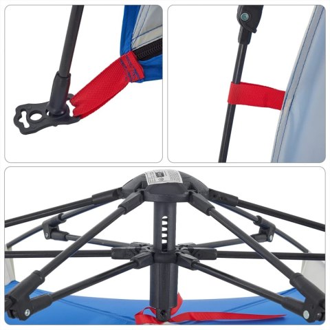 NAMIOT PLAŻOWY 3-OS LAZUROWY SZYBKO ROZKŁADANY WODOSZCZELNY