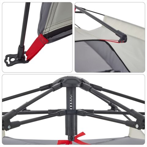 NAMIOT PLAŻOWY 3-OS. SZARY SZYBKIE ROZKŁADANIE WODOSZCZELNY