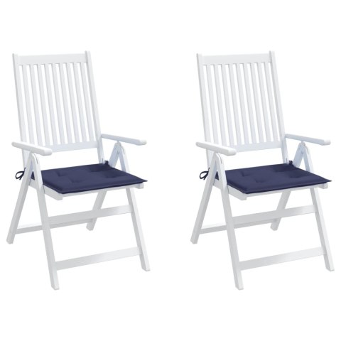 PODUSZKI NA PALETY 2 SZT GRANATOWE 40X40X3CM TKANINA OXFORD