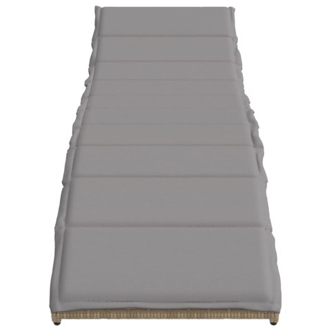 LEŻAKI Z PODUSZKAMI 2 SZT. BEŻOWE POLIRATTAN