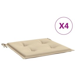 PODUSZKI NA KRZESŁA OGRODOWE 4 SZT. BEŻOWE 50X50X3CM
