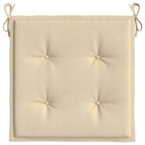 PODUSZKI NA KRZESŁA OGRODOWE 4 SZT. BEŻOWE 50X50X3CM